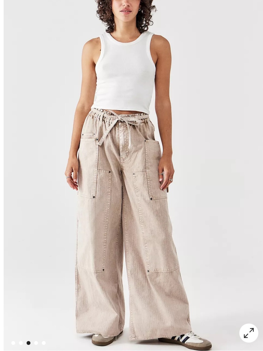 BDG tan wide-leg cargo pants